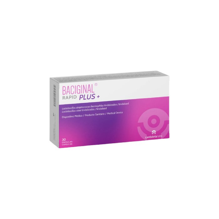 BACIGINAL RAPID PLUS+ CÁPS VAGINAIS 30