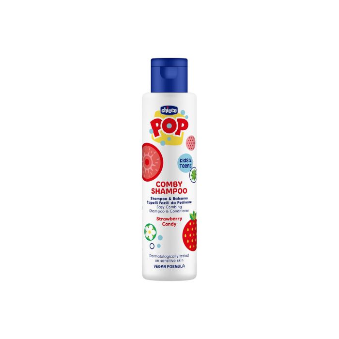 Chicco POP Champô e Condicionador 2 em 1 Morango, 250 ml