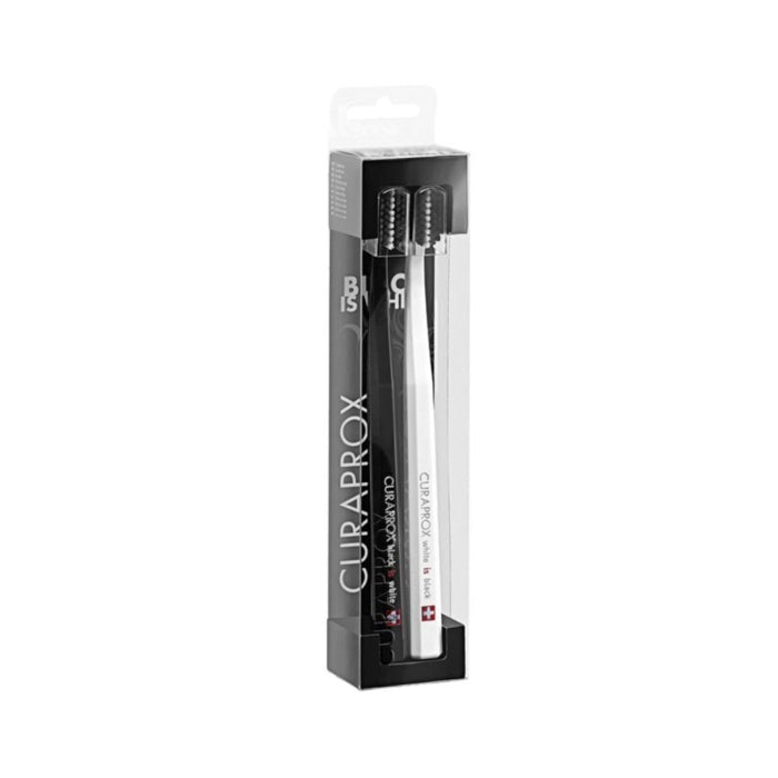 Curaprox Black Is White Escova De Dentes Branca + Escova De Dentes Preta