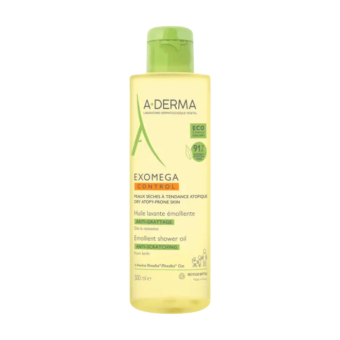 A-Derma Exomega Control Óleo de Banho Emoliente, 500 ml
