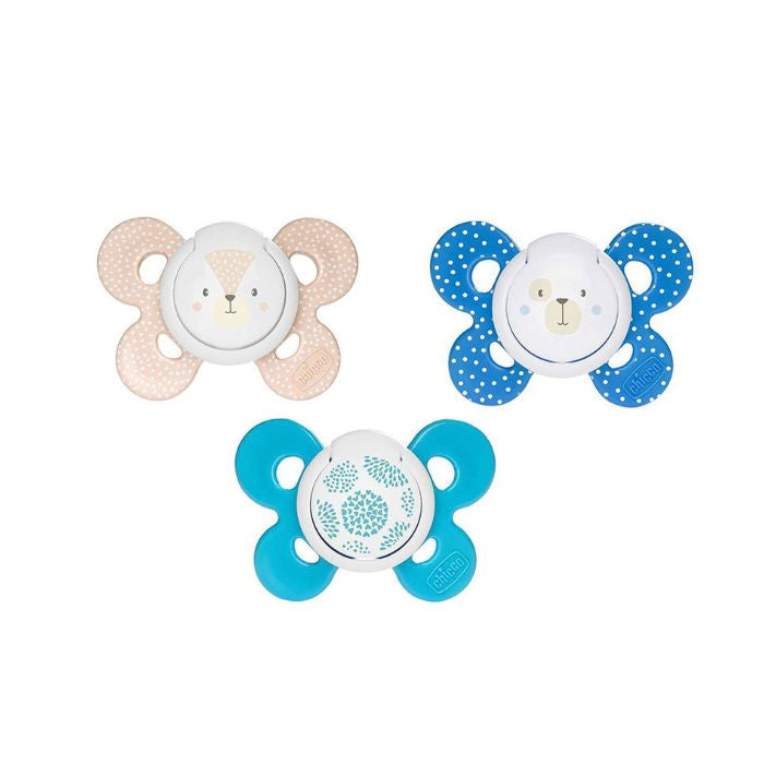 Chicco Physio Confort Chupeta Silicone Menino, 6-16 Meses, 2 Unidades