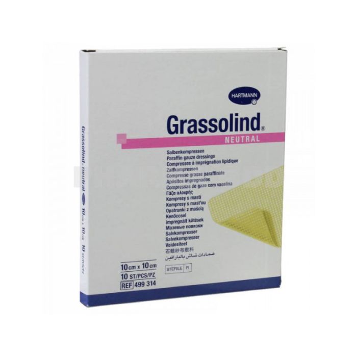 Grassolind Compressa 10x10cm, 10 unidades