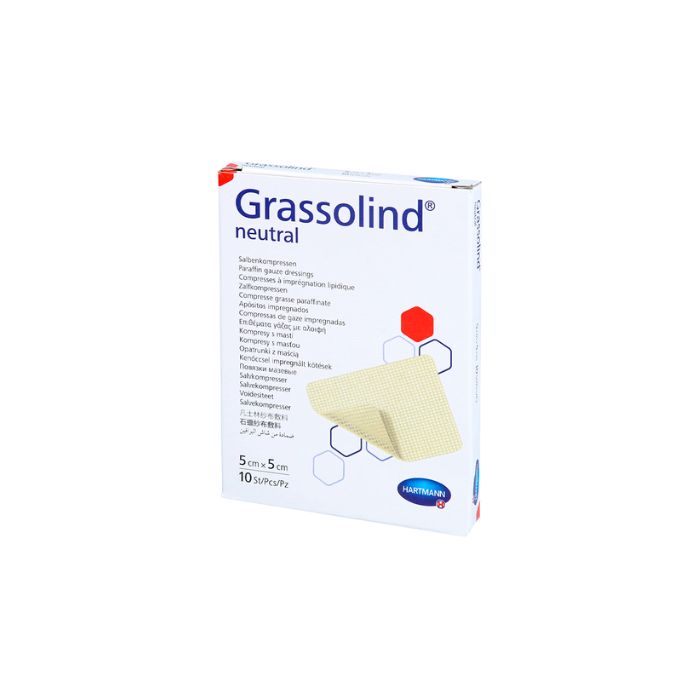 Grassolind Compressa 5x5cm, 10 unidades