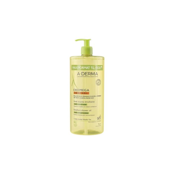 A-Derma Exomega Control Óleo de Duche, 1000 ml