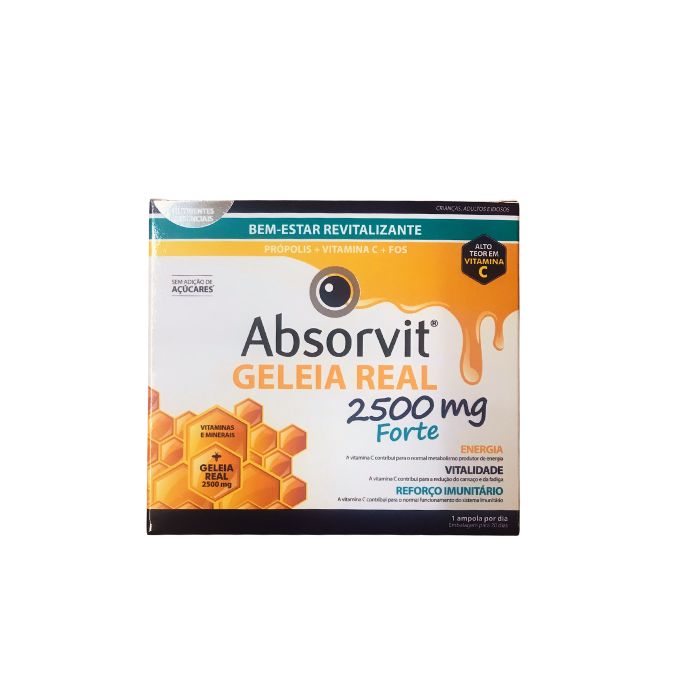 Absorvit Geleia Real 2500 mg Forte, 20 Ampolas de 15 ml