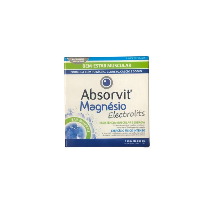 Absorvit Magnésio + Electrolitos, 12 saquetas de 4 g