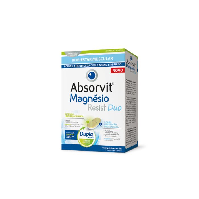 Absorvit Magnésio Resist Duo, 30 Comprimidos