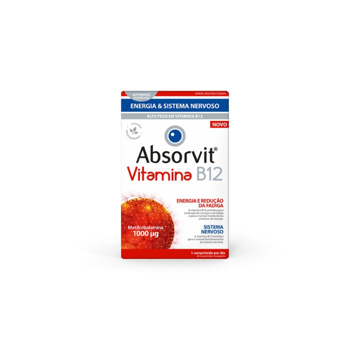 Absorvit Vitamina B12, 60 Comprimidos Mastigáveis