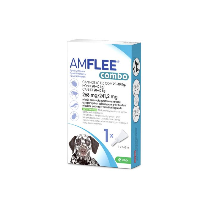 Amflee Combo 268/ 241, 2mg Pipeta Cão 20-40 Kg