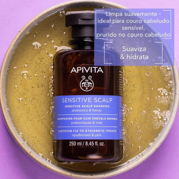 Apivita Champô Couro Cabeludo Sensível, 250 ml