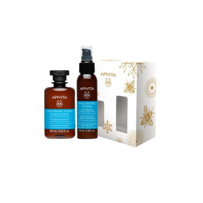 Apivita Natal 2025 - Kit Hidratação Essencial: Champô Hydra + Leave-in Condicionador