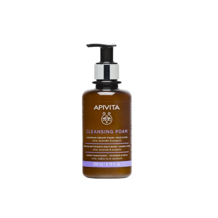 Apivita Espuma de Limpeza Rosto/Olhos, 200 ml