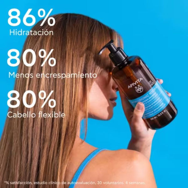 Apivita Hyaluronic Hydra Champô Hidratante, 500 ml