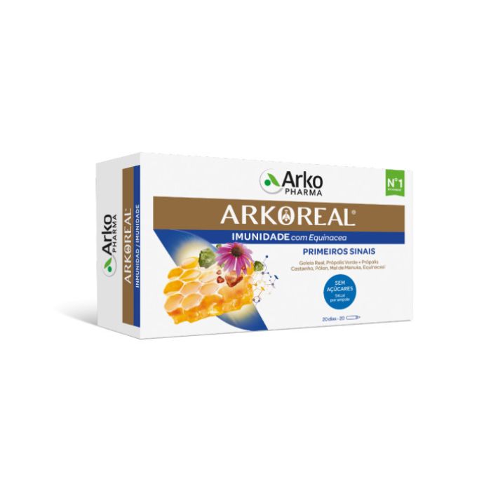 Arkoreal Geleia Real Fresca Premium Imunidade Frutado 20 Ampolas