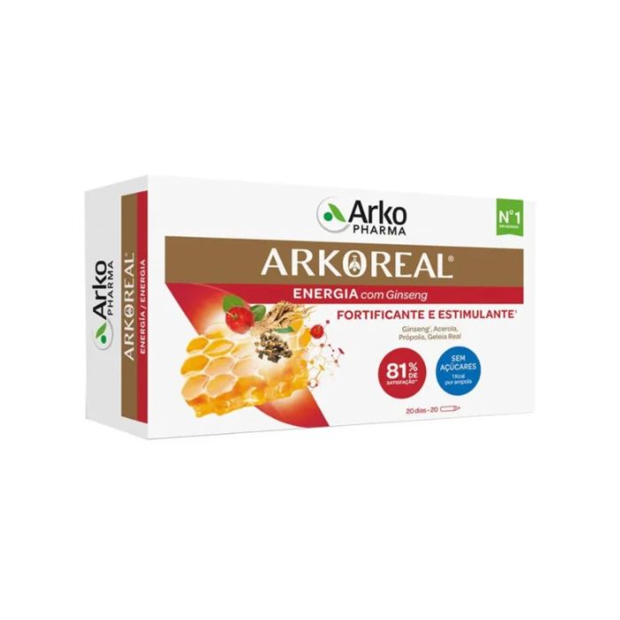 Arkoreal Geleia Real + Ginseng 20 Ampolas