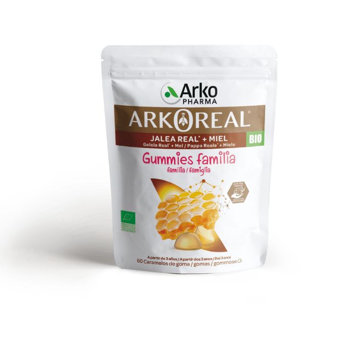 Arkoreal Geleia Real + Mel Gummies Familia 60 Gomas