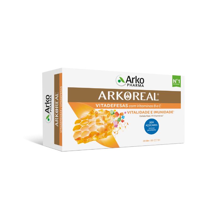 Arkoreal Geleia Real Vitaminada Laranja S/ Açucar 20 Ampolas