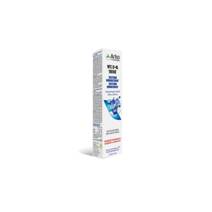 Arkopharma Vitamina C&D + Zinco, 20 Comprimidos Efervescentes