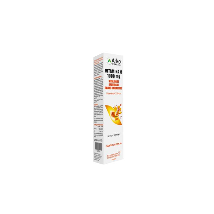 Arkopharma Vitamina C 1000mg + Zinco, 20 Comprimidos Efervescentes