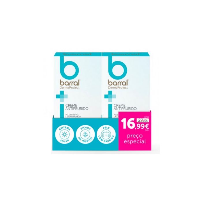 Barral Duo Creme Antiprurido Preço Especial, 2x100 ml