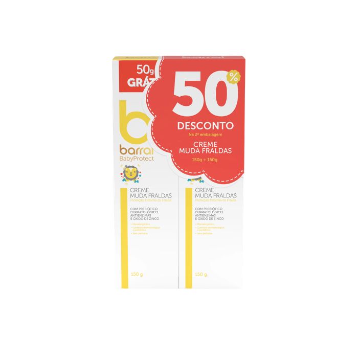 Barral BabyProtect Creme Muda Fraldas, 150g x 2 -50% 2 Unidade