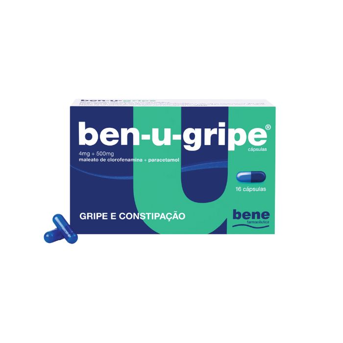 Ben-u-gripe 4mg + 500mg, 16 Cápsulas