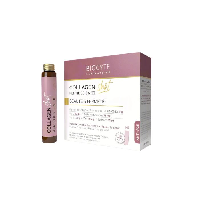 Biocyte Collagen Ampola Bebível Sabor Cereja, 25 ml x 10 Ampolas