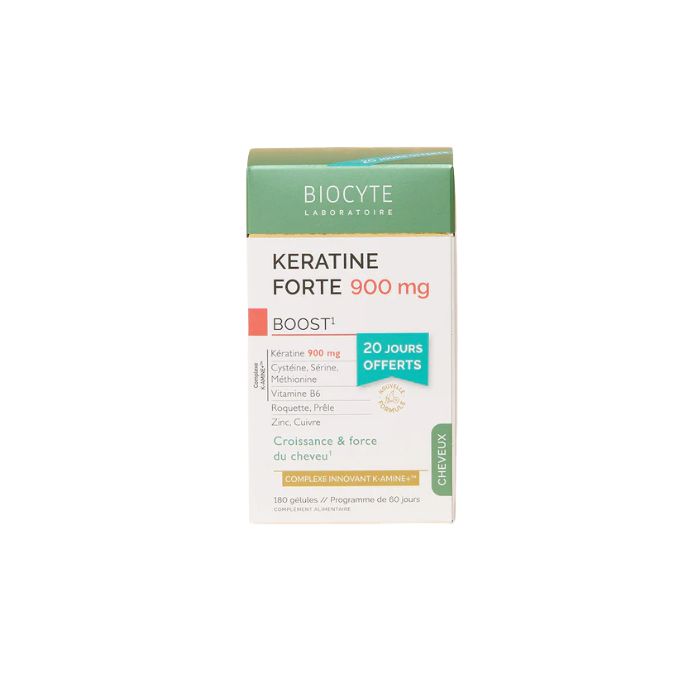 Biocyte Keratine Forte 900 mg 3 x 40 Cápsulas, Programa 3 Meses