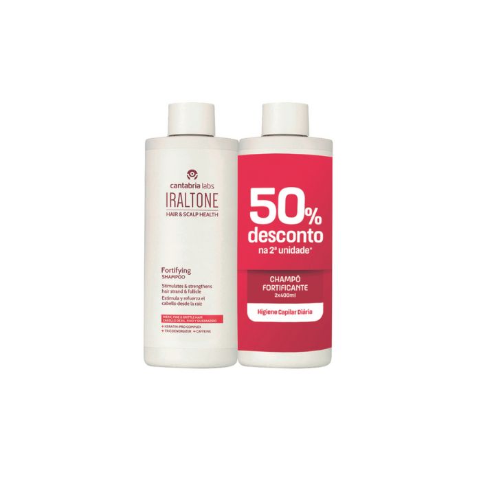 Iraltone Champô Fortificante Pack 2 x 400 ml, Oferta 50% na 2ª Unidade