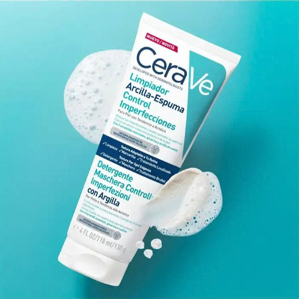 CeraVe Argila-Espuma de Limpeza Controlo Imperfeições, 118 ml