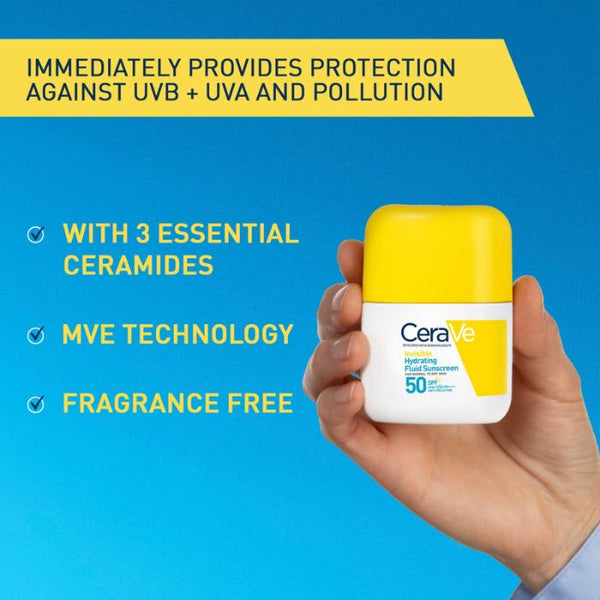 CeraVe Fluido Protetor Invisível Hidratante SPF50, 50 ml