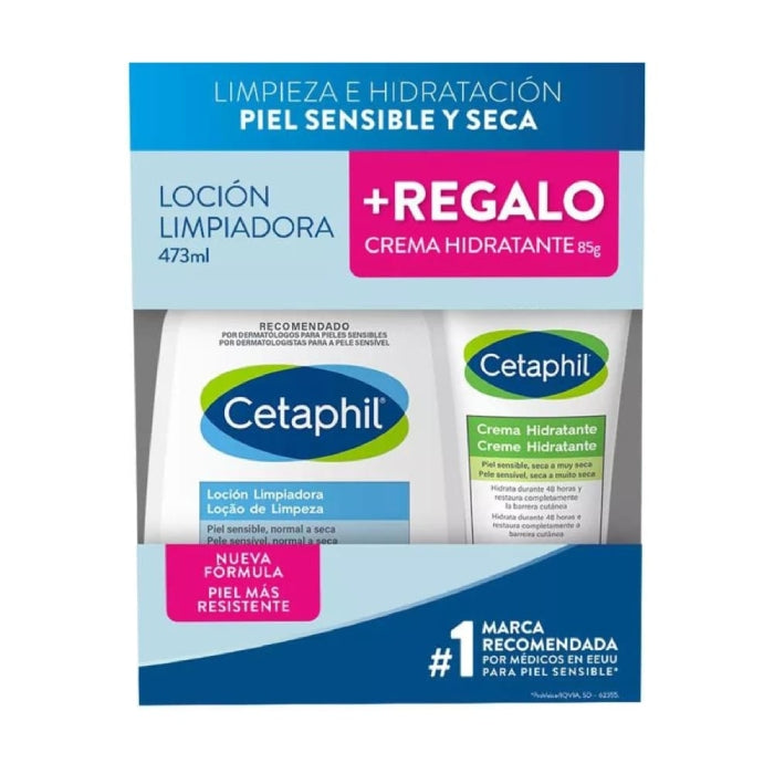 CETAPHIL PROMO LOÇÃO ROSTO/CORPO LIMPEZA 473ML + OFERTA CREME HIDRAT 85G