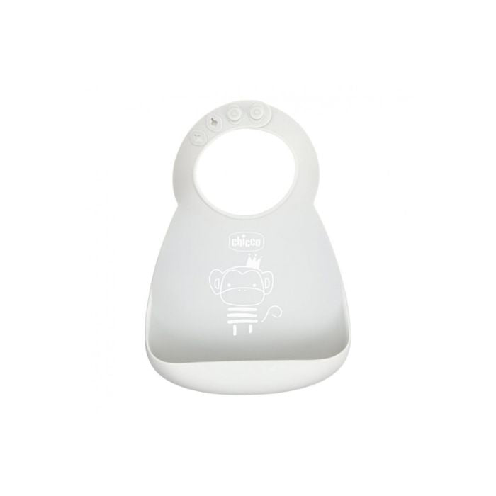 Chicco Babete Silicone Cinza, 6M+