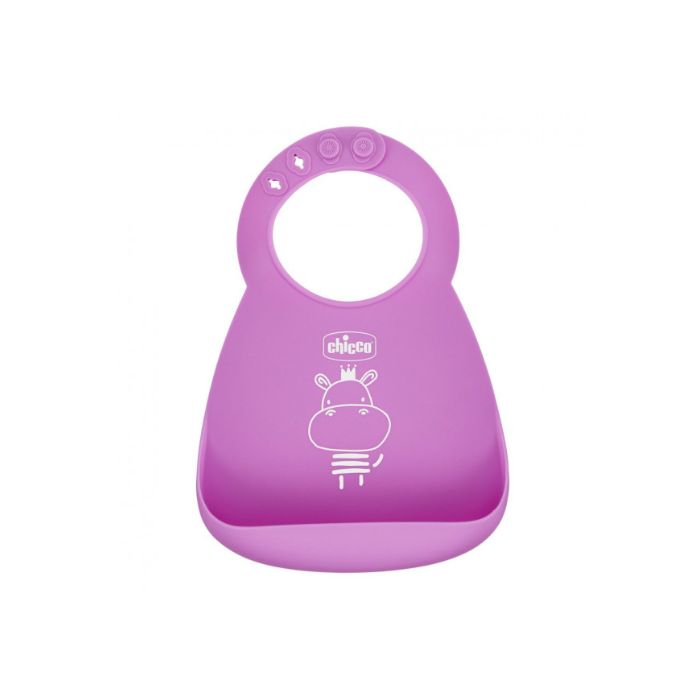 Chicco Babete Silicone Rosa 6M+