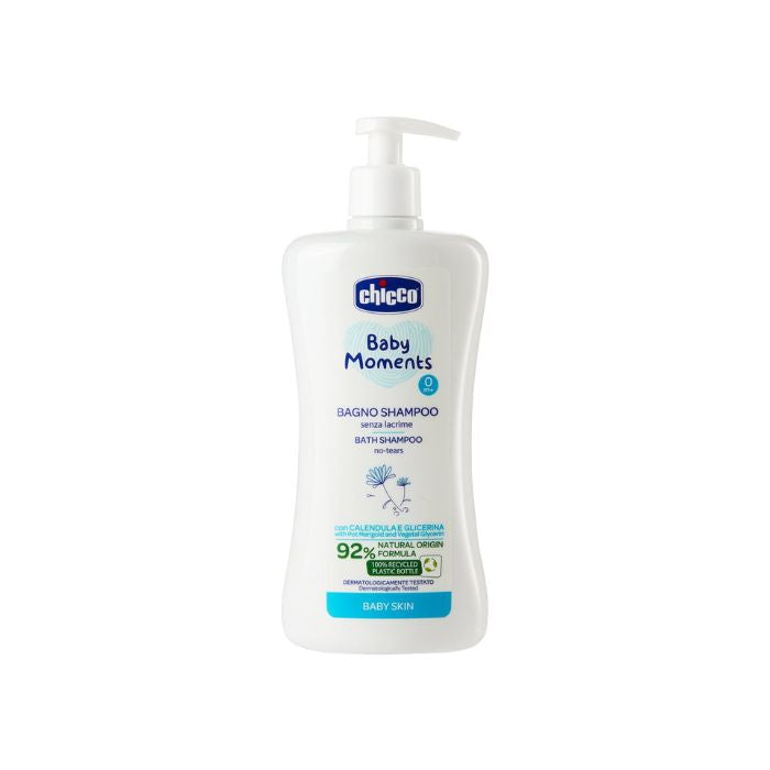 Chicco Baby Moments Gel de Banho Corpo e Cabelo 2 em 1 Sem Lágrimas, 500 ml