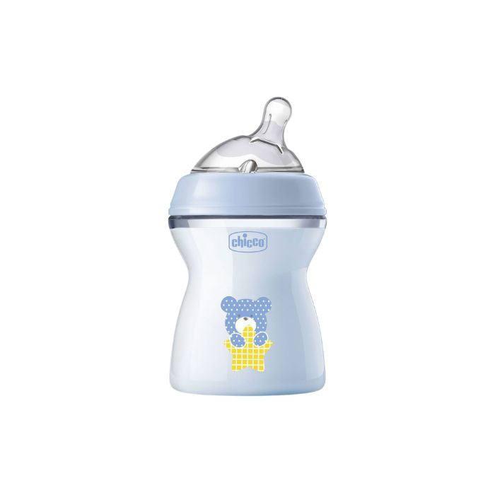 Chicco Biberão NaturalFeeling Fluxo Médio Boy, 250 ml 2m+