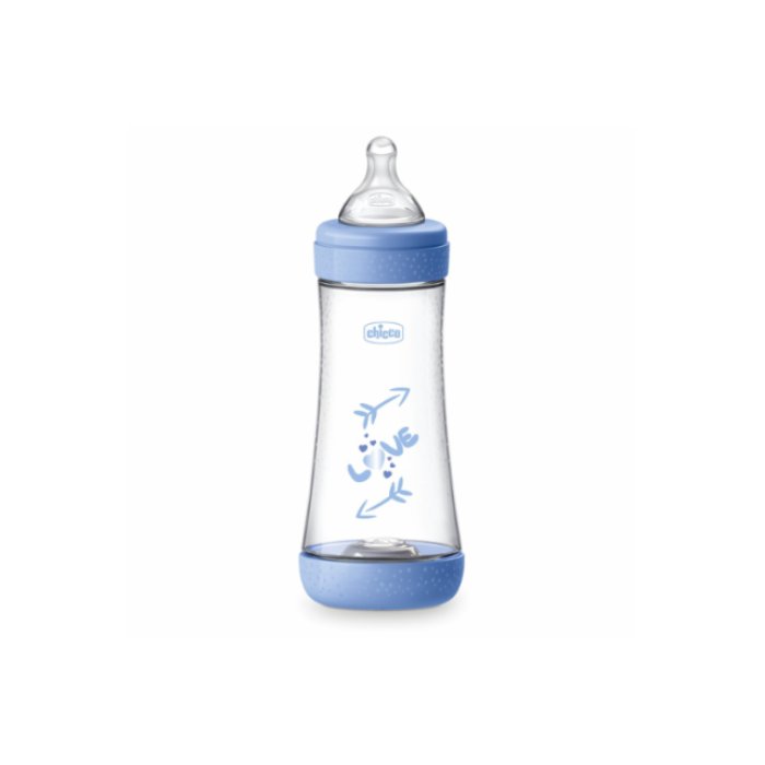 Chicco Perfect 5 Biberão Azul Silicone,  300 ml