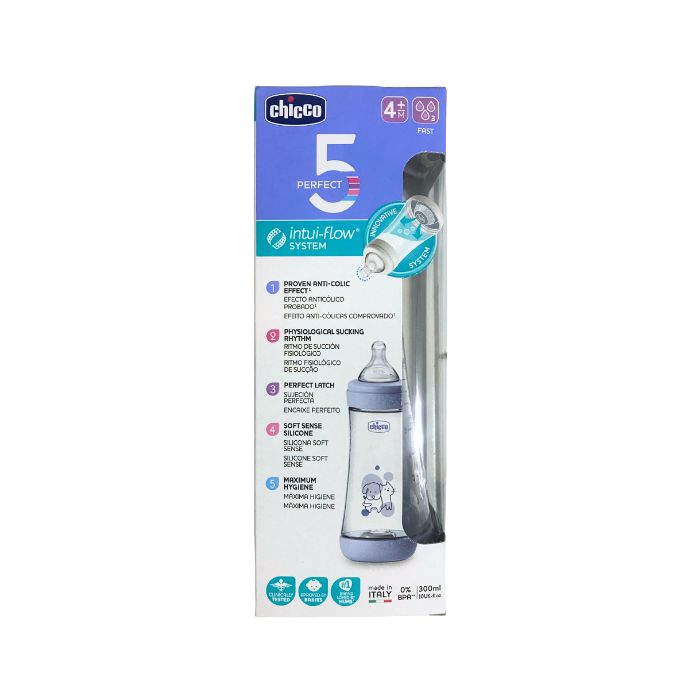 Chicco Biberão Perfect5 Azul, 300 ml