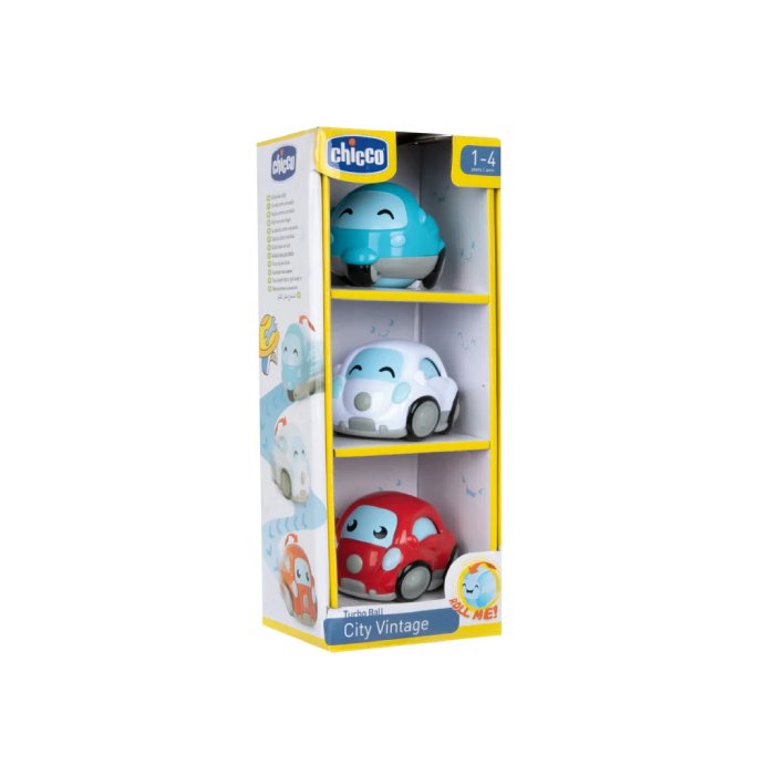 CHICCO BRINQUEDO TURBO BALL - 3 CARROS VINTAGE