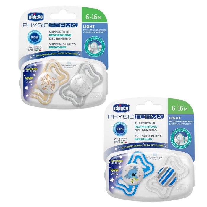 Chicco Chupeta Physio Forma 6-16 meses, x2