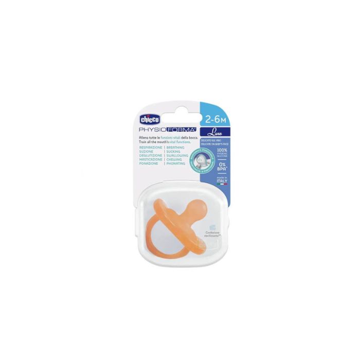 Chicco Chupeta PhysioForma Luxe Silicone Laranja, 2-6m