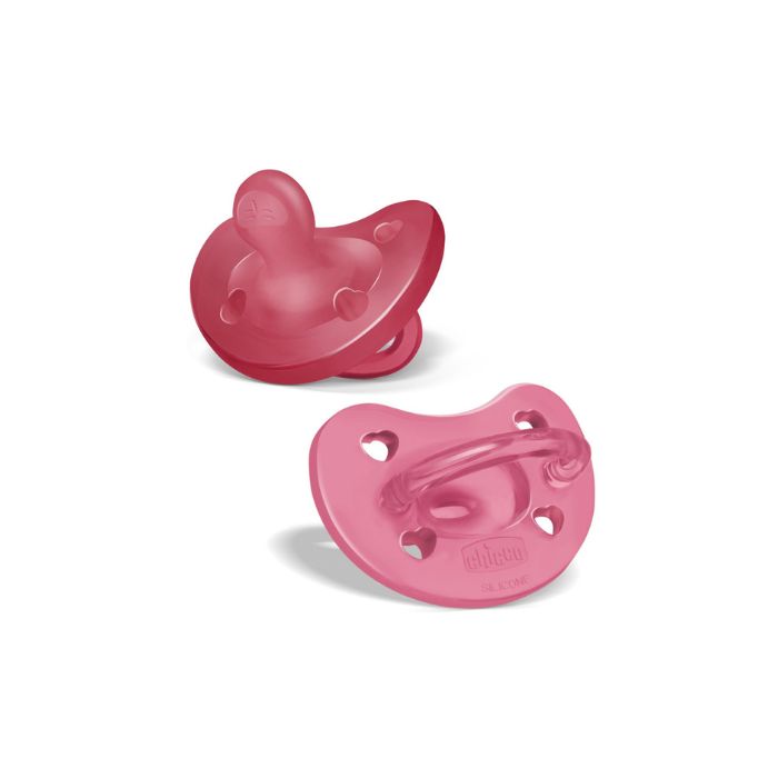 Chicco Chupeta de Silicone Physio Soft Rosa, 16-36M x2