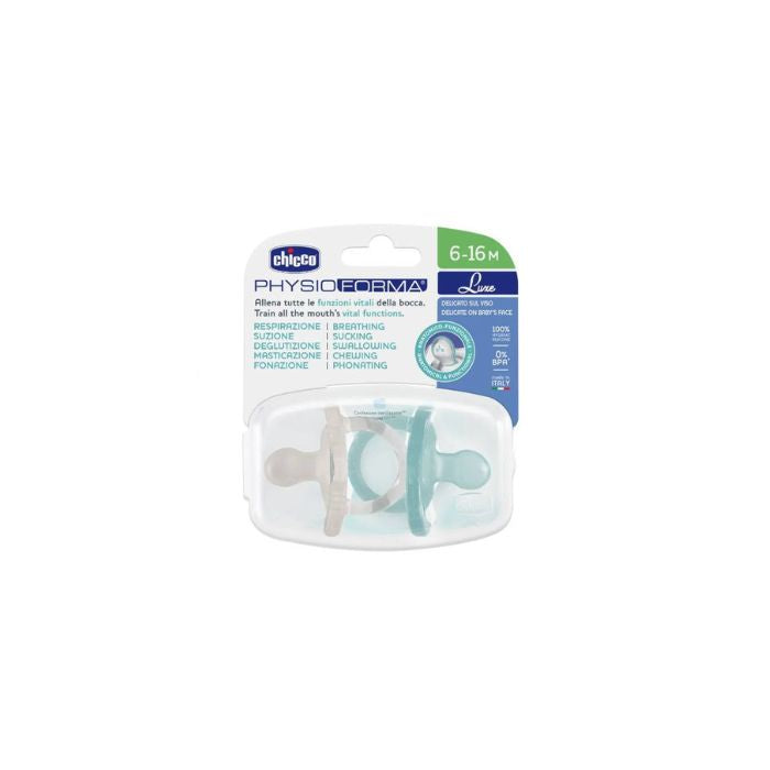 Chicco Chupetas PhysioForma Luxe Silicone Cinza/Azul, 6-16m
