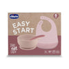 Chicco Easy Start Conjunto Papa Silicone Rosa, 6M+