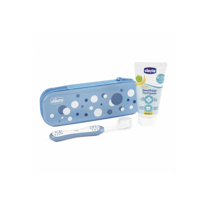 Chicco Conjunto Higiene Oral Azul, 6m+