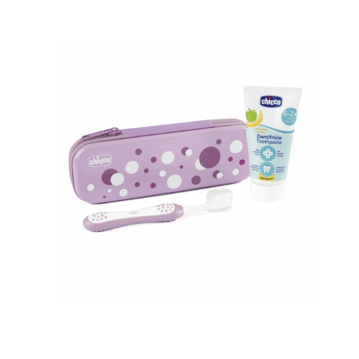 Chicco Conjunto Higiene Oral Lilás 6M+