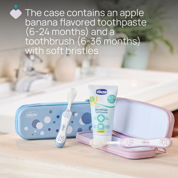 Chicco Conjunto Higiene Oral Azul, 6m+