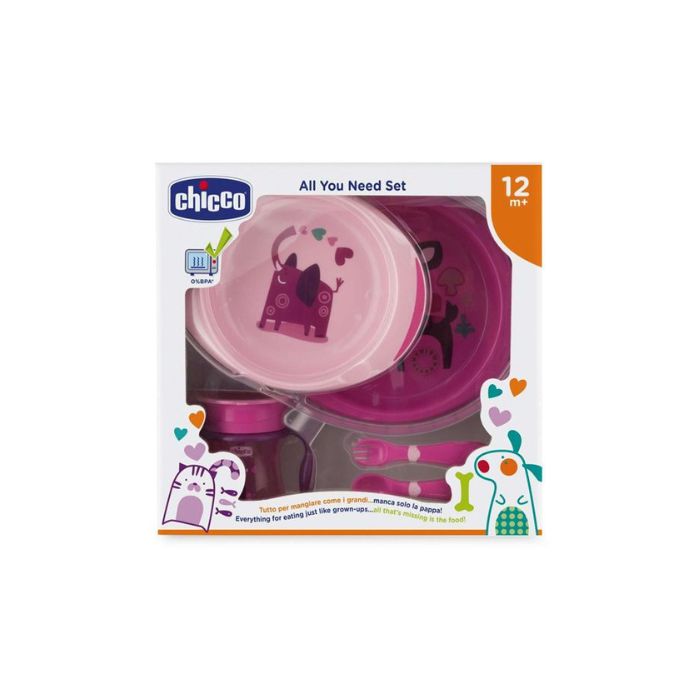 Chicco Conjunto Para Refeição Rosa, 12m+