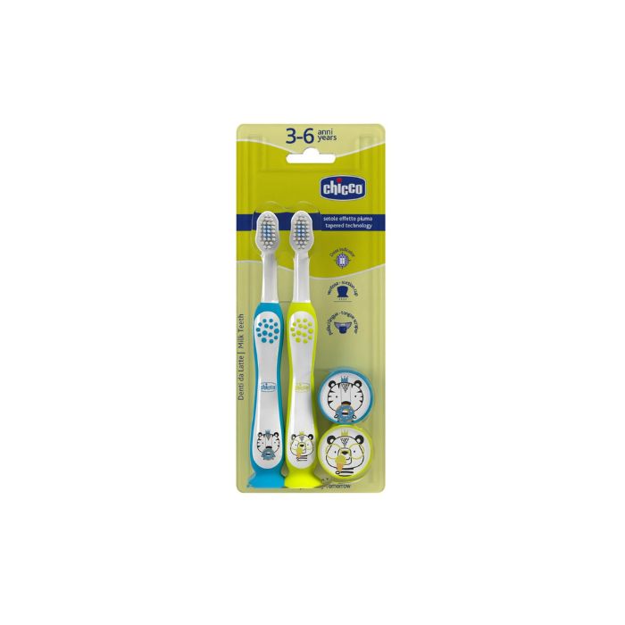 Chicco Escova Dentes de Leite Tigre-Panda, 3-6 anos