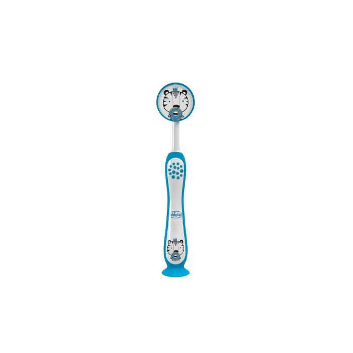 Chicco Escova Dente de Leite Tigre Azul, 3-6 anos